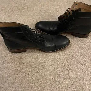 Johnston & Murphy Raleigh Cap Toe Black Leather Men\'s Boots Size 11 Johnston Murphy Men main image 3